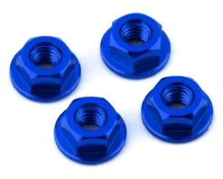 175RC Yokomo YZ-2 DTM 3.1 Aluminum Serrated Wheel Nuts (Blue) -Traxxas Shop 175 18235