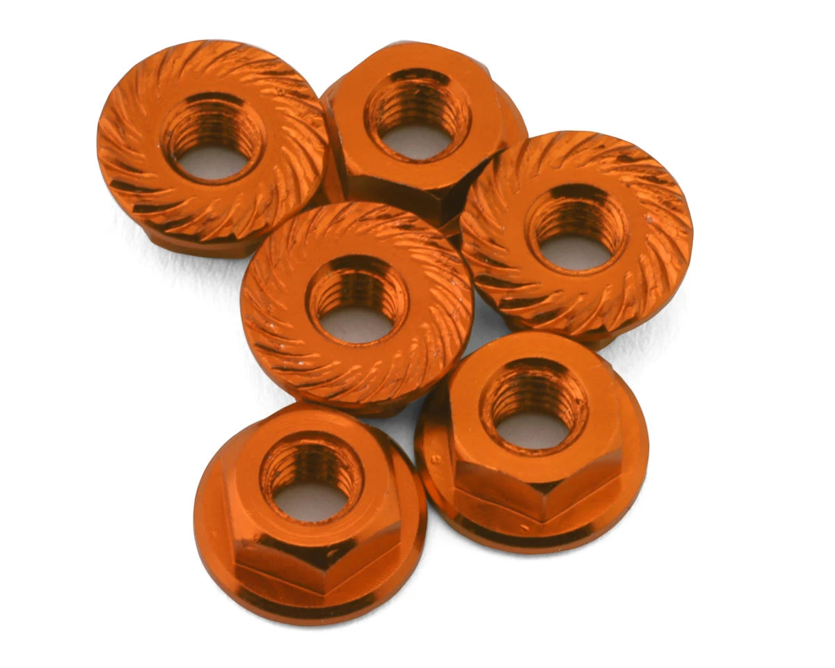 175RC Team Associated RC10B74.2D CE Aluminum Serrated Wheel Nuts (Orange) (6) 8 175RC Team Associated RC10B74.2D CE Aluminum Serrated Wheel Nuts (Orange) (6) - Image 6