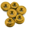 175RC Team Associated RC10B74.2D CE Aluminum Serrated Wheel Nuts (Orange) (6) -Traxxas Shop 175 18596