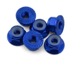175RC Team Associated RC10B74.2D CE Aluminum Serrated Locking Wheel Nuts (Pink) (6) -Traxxas Shop 175 18599 1
