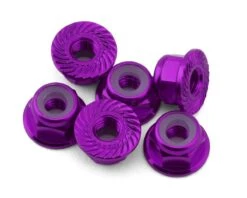 175RC Team Associated RC10B74.2D CE Aluminum Serrated Locking Wheel Nuts (Pink) (6) -Traxxas Shop 175 18605 1