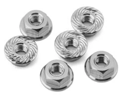 175RC Associated RC10B7 Serrated Wheel Nuts (Black) (6)