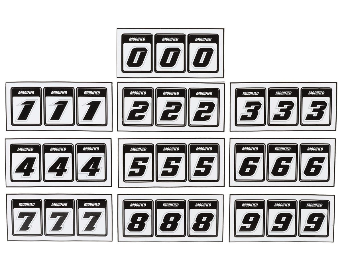 175RC Race Number Decal Sheets (Modified) (#0-9) 4 175RC Race Number Decal Sheets (Modified) (#0-9) - Image 2