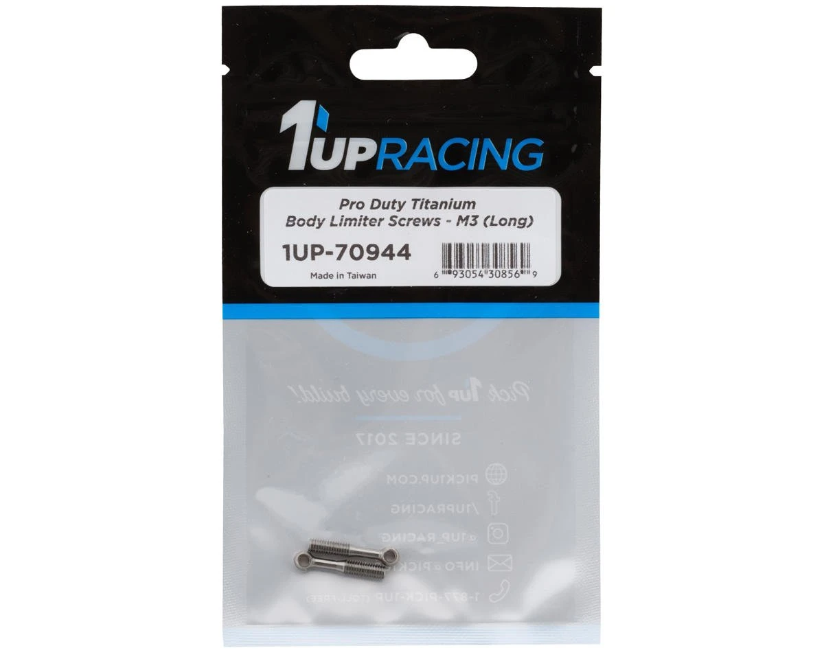 1UP Racing Titanium Pro Duty Body Limiter Screws (3mm Long) (2) (XRAY X4/AE TC8) 3 1UP Racing Titanium Pro Duty Body Limiter Screws (3mm Long) (2) (XRAY X4/AE TC8)