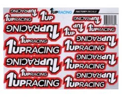 1UP Racing Decal Sheet (Red) -Traxxas Shop 1up180003