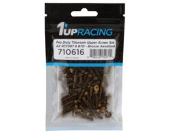 1UP Racing RC10B7/RC10B7D Pro Duty Titanium Upper Screw Set (Blue)(73) -Traxxas Shop 1up710616