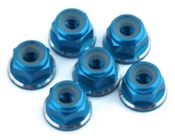 1UP Racing 3mm Aluminum Flanged Locknuts W/Chamfered Finish (Purple) (6) -Traxxas Shop 1up80518
