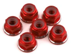 1UP Racing 3mm Aluminum Flanged Locknuts W/Chamfered Finish (Purple) (6) -Traxxas Shop 1up80538