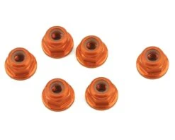 1UP Racing 3mm Aluminum Flanged Locknuts (Orange) (6) -Traxxas Shop 1up80554 1