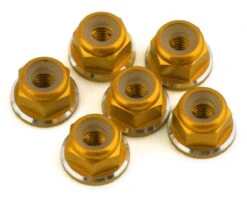 1UP Racing 3mm Aluminum Flanged Locknuts W/Chamfered Finish (Purple) (6) -Traxxas Shop 1up80568