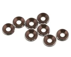 1UP Racing 3mm LowPro Countersunk Washers (Orange Shine) (8)