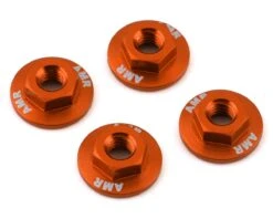AMR 4mm Aluminum Serrated Flange Nut (Orange) (4) -Traxxas Shop amr025or 2