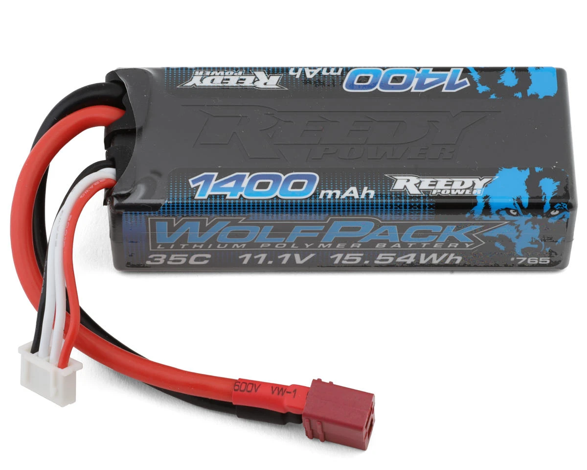 Reedy WolfPack Mini 3S Hard Case 35C LiPo Battery (11.1V/1400mAh) W/T-Style Connector 3 Reedy WolfPack Mini 3S Hard Case 35C LiPo Battery (11.1V/1400mAh) W/T-Style Connector