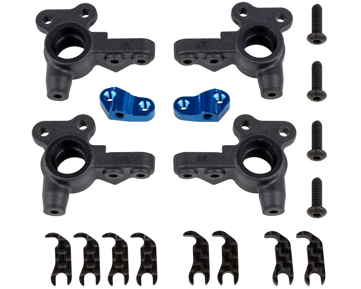 Team Associated RC10B7 Factory Team Aluminum Steering Block Mount Set (2) 6 Team Associated RC10B7 Factory Team Aluminum Steering Block Mount Set (2) - Image 4