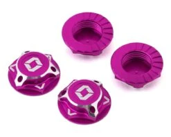 Avid RC Triad 17mm Fine Thread Capped Wheel Nuts (Pink) (4) -Traxxas Shop avd1822 pnk 1