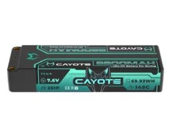 Cayote 2S 145C LCG Stick LiHV Battery (7.6V/6800mAh) W/5mm Bullets -Traxxas Shop cye922s145