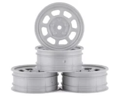 DE Racing Speedway Front Wheels (White) (4) (Custom Works/B6)