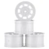 DE Racing Speedway Rear Wheels (White) (4) (Custom Works/B6)