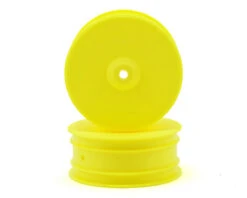 DE Racing 9.5mm Hex "Speedline" 2.2 4WD Front Buggy Wheels(2) (B44.2) (Yellow)