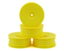 DE Racing "Speedline" 2.2 1/10 Buggy Front Wheels (4) (B6/RB6) (Yellow) W/12mm Hex