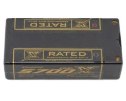 Team Exalt "X-Rated" Shorty 2S 135C LiPo Battery (7.4V/5700mAh) W/5mm Connectors (ROAR Approved)