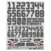 Firebrand RC Numbers Decal Sheet (Black) (8.5x11") -Traxxas Shop fbr1decdik436