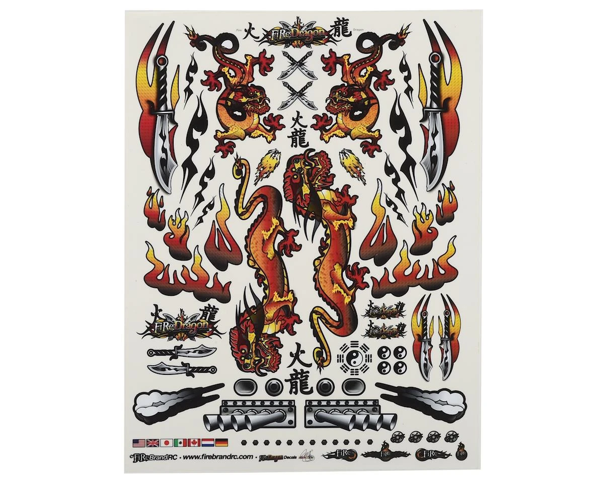 Firebrand RC Concept Dragon Decal (Orange) (8.5x11") 3 Firebrand RC Concept Dragon Decal (Orange) (8.5x11")