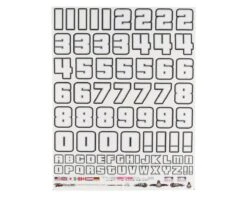 Firebrand RC Numb3Rs 2 Liberty Decal Set (White W/Black Outlines)