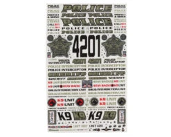 Firebrand RC Police 1 Decals Sheet (Silver) (8.5x11")