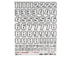 Firebrand RC Numb3Rs 3 Rocket Decal Set (White W/Black Outlines)