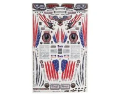 Firebrand RC Americana Decal Set (Red & Blue W/Silver Outlines)