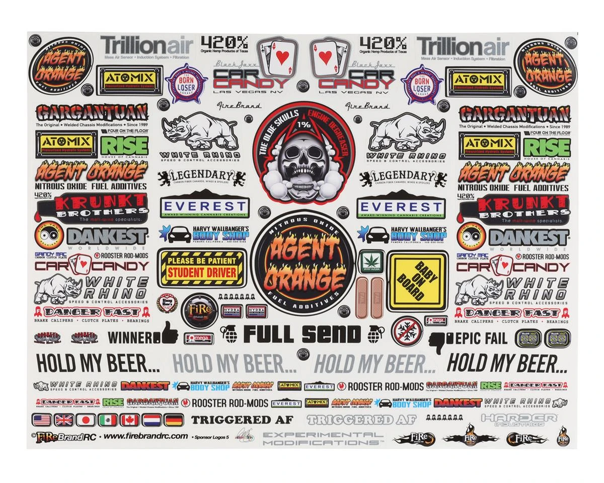 Firebrand RC Sponsor Logos 3 Decal Set (8.5x11") 4 Firebrand RC Sponsor Logos 3 Decal Set (8.5x11") - Image 2