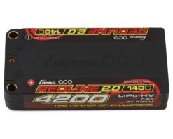Gens Ace Redline 2.0 2S Shorty LiHV Battery 140C (7.6V/4200mAh) W/5mm Bullets
