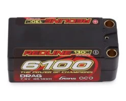 Gens Ace Redline "Drag" 2S 130C LiPo Battery Pack W/8mm Bullets (7.4V/6100mAh)