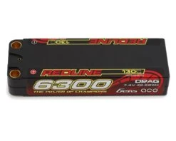 Gens Ace Redline "Drag" 2S 130C LiPo Battery Pack W/8mm Bullets (7.4V/6300mAh)