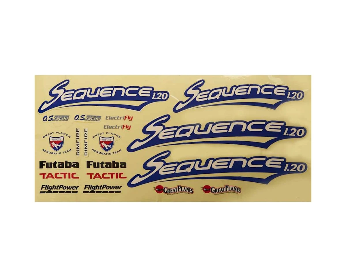 Great Planes Decals Sequence 1.20 ARF 3 Great Planes Decals Sequence 1.20 ARF