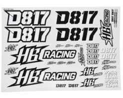 HB Racing D817 Sticker Sheet