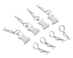 Hot Racing 1/10 Aluminum EZ Pulls W/Body Clips (Silver) (4) 12 Hot Racing 1/10 Aluminum EZ Pulls W/Body Clips (Silver) (4) -Traxxas Shop hraac03ez08 1