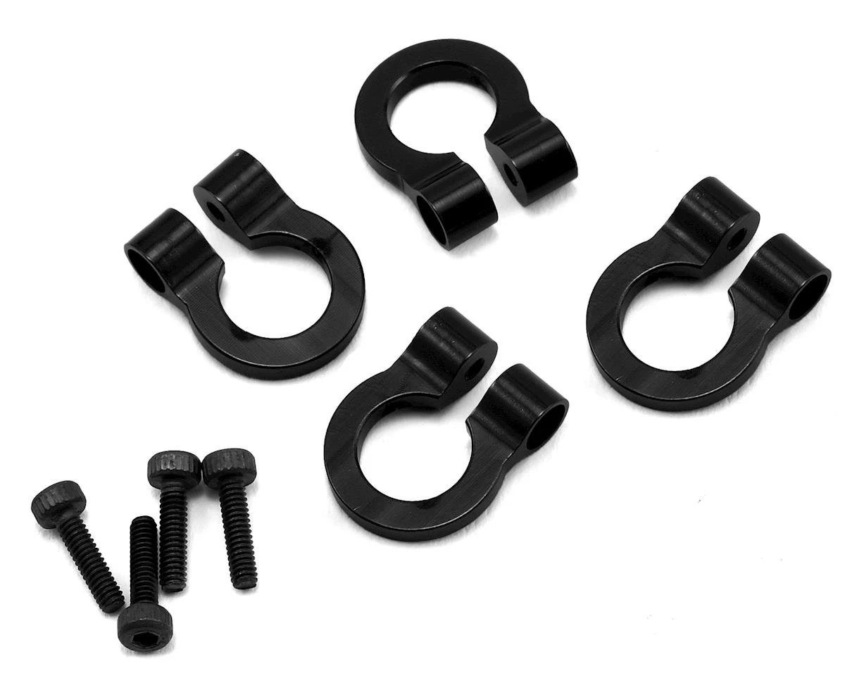 Hot Racing 1/10 Aluminum Tow Shackle D-Rings (4) (Red) 4 Hot Racing 1/10 Aluminum Tow Shackle D-Rings (4) (Red) - Image 2