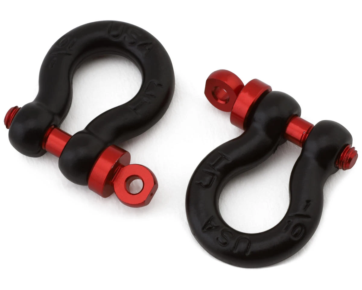 Hot Racing 1/10 Scale Aluminum D-Ring Tow Shackle (Black) (2) 3 Hot Racing 1/10 Scale Aluminum D-Ring Tow Shackle (Black) (2)