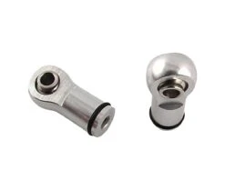 Hot Racing Aluminum Ball Shock Ends For Traxxas Revo (Silver)