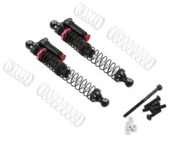 Hot Racing Piggyback Adjustable Rebound Shock (Red) (100mm)