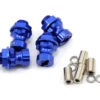 Team Integy 17mm Aluminum Hex Wheel Hub Set (Blue) (4) (+12mm Offset) -Traxxas Shop intc23102bl
