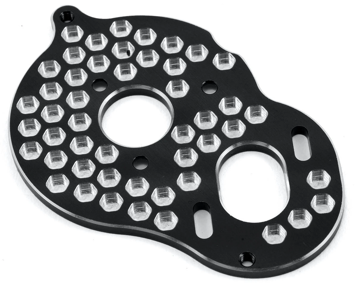 JConcepts B5M Aluminum "3 Gear" Honeycomb Motor Plate (Black) 3 JConcepts B5M Aluminum "3 Gear" Honeycomb Motor Plate (Black)