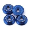 JConcepts RC10B7 7mm Aluminum Low-Profile Wheel Nuts (4) (Blue)