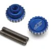 JConcepts RC10 Aluminum 4-40 Future Thumb Nuts W/Set Screws (Blue) (2) -Traxxas Shop jco5240 1