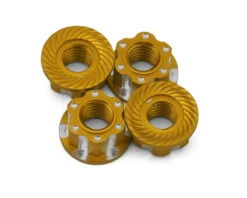 J&T Bearing Co. 4mm Machined Aluminum Wheel Nuts (Natural) (4) -Traxxas Shop jtb jt10676 g