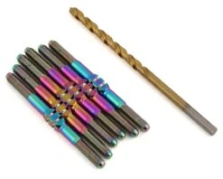 J&T Bearing Co. Associated B6.4/B7 Titanium "Milled" XD TurnbuckleĀ Kit (Blue)