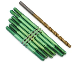 J&T Bearing Co. GFRP 2024 Assault Titanium "Milled'' XD Turnbuckles (Green) -Traxxas Shop jtb jt12028