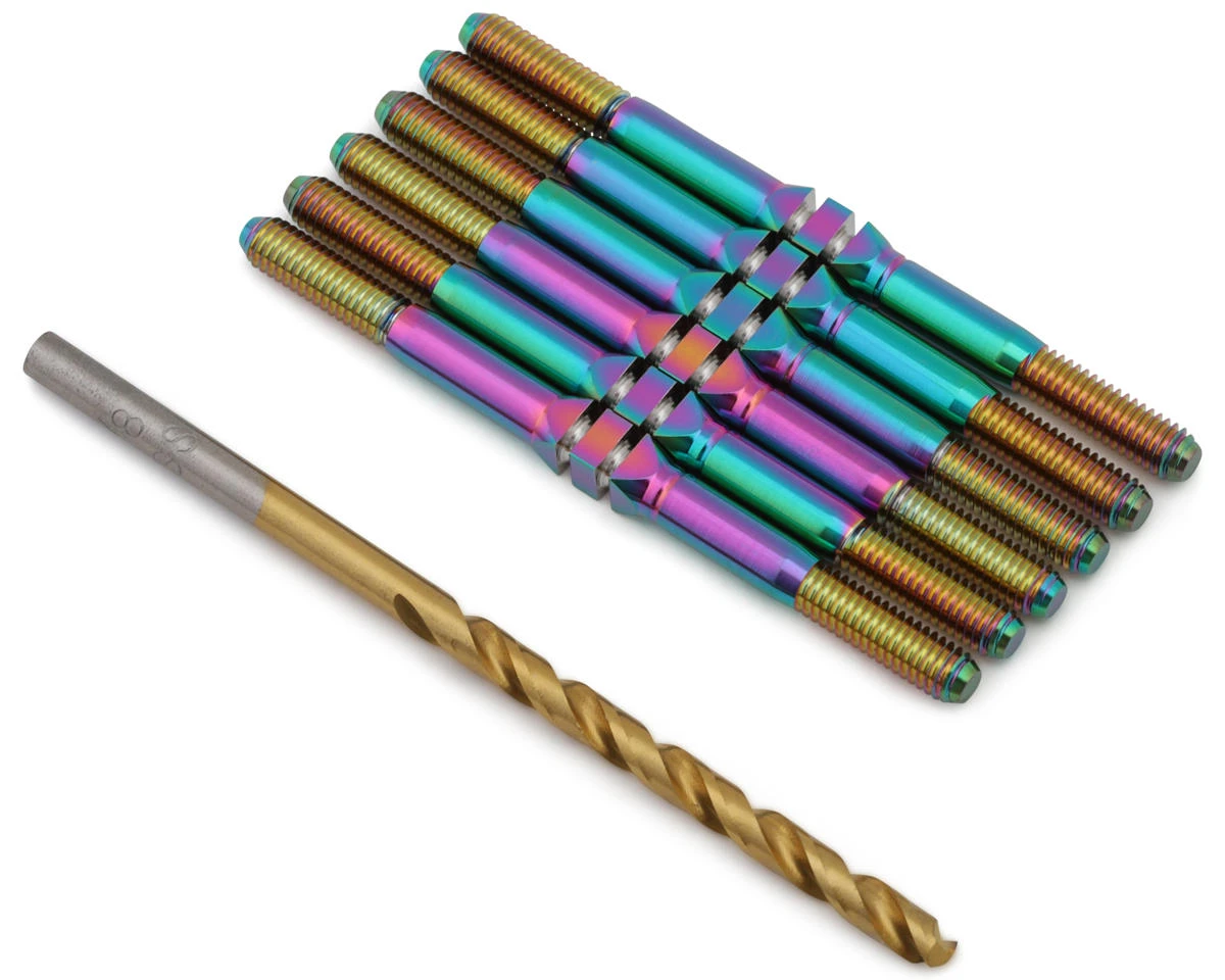 J&T Bearing Co. XRAY XB2 '25 Titanium "Milled" XD Turnbuckles (Green) 3 J&T Bearing Co. XRAY XB2 '25 Titanium "Milled" XD Turnbuckles (Green)